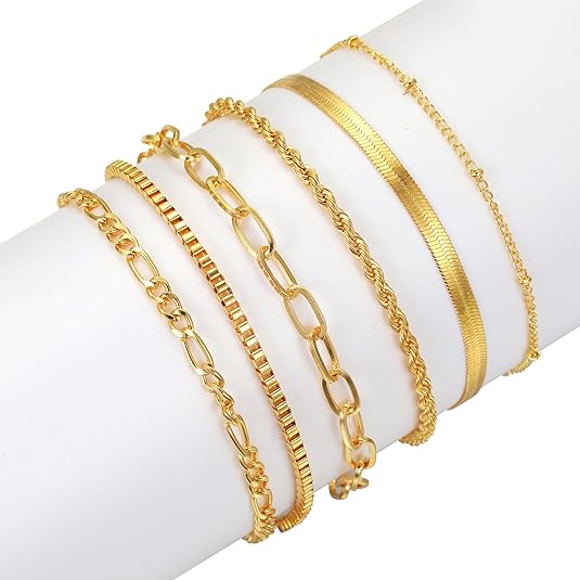 Paige | Sæt af 6 Multi-Layer Armbånd