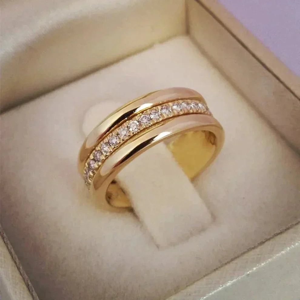 Dobbelt Ring med Indlagt Zirconia