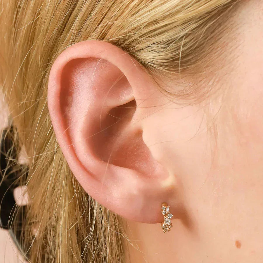 Aretes Huggie af Krystalklase | Guld