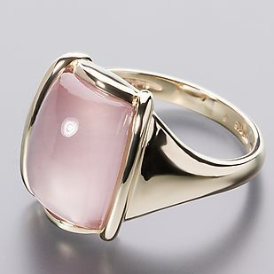 Vintage Firkantet Rosaguld Ring
