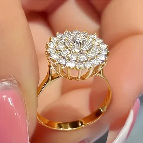 Sprudlende Rundt Guld Ring