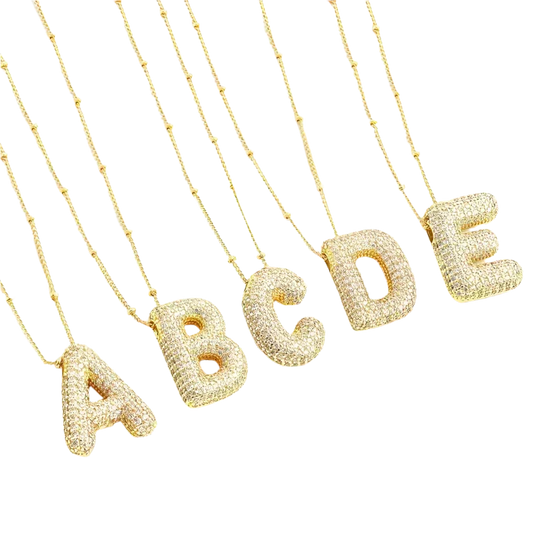 Sæt de Krave med Initial type Boble | Guld