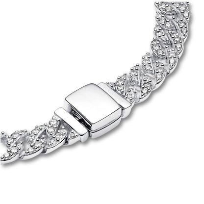 Cuban Pavé Armbånd | Guld