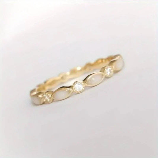 Vintage Hvid Opal Zirconia Ring