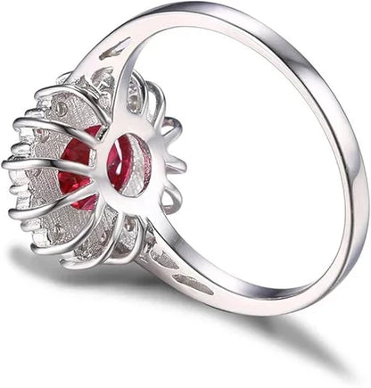 Klassisk Ruby Halo Ring