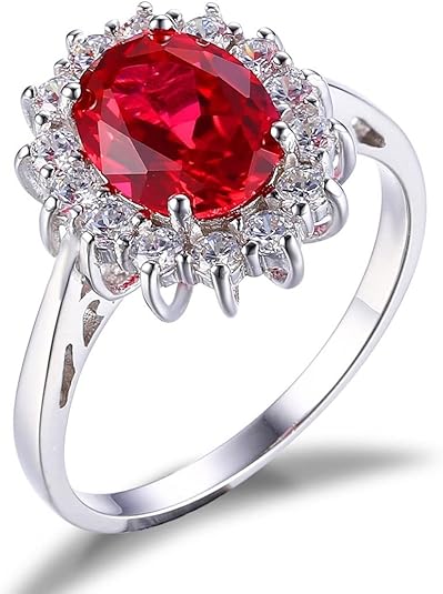 Klassisk Ruby Halo Ring
