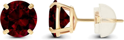 Ruby Runde Stud Øreringe