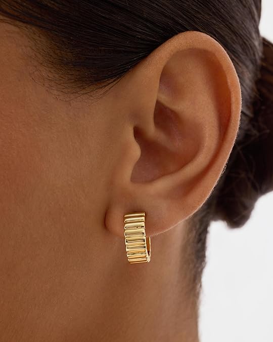 Klassiske Relief Øreringe | Guld