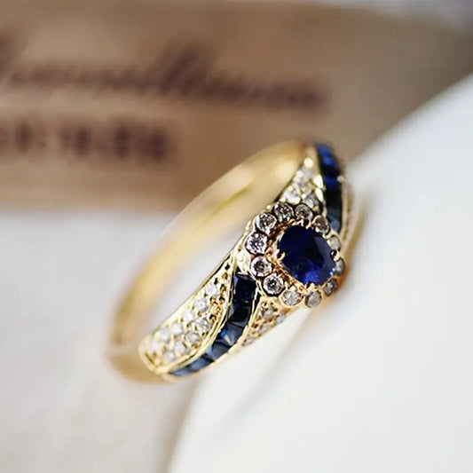 Guld Safir Ring