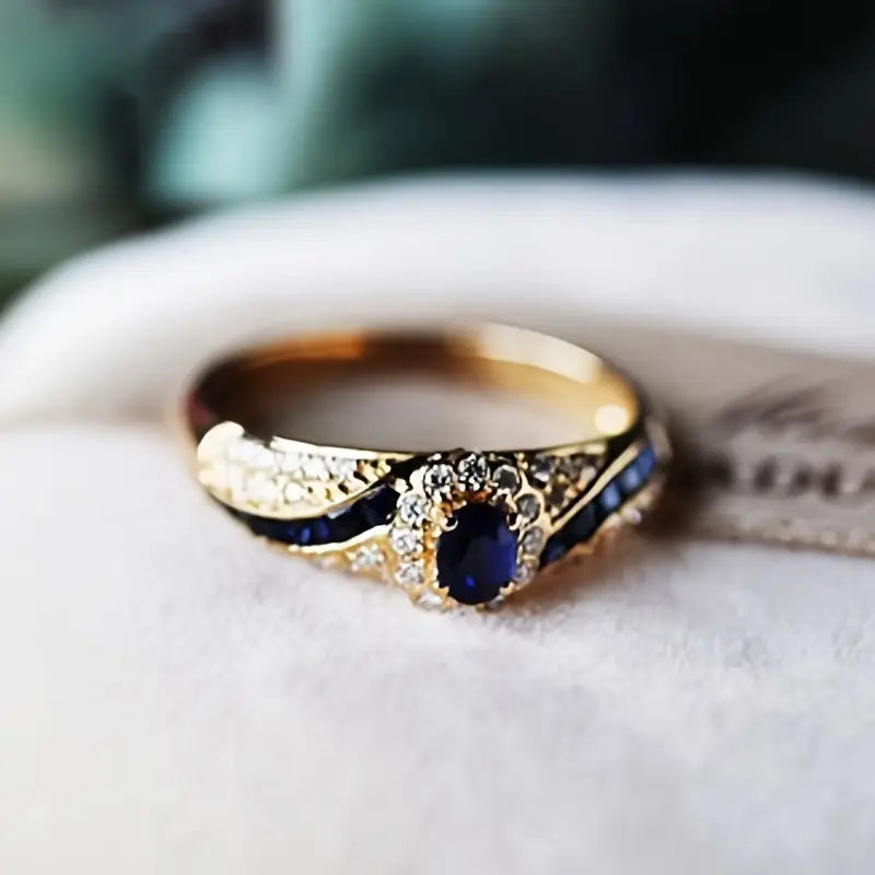 Guld Safir Ring
