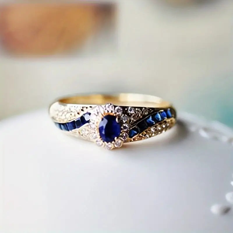 Guld Safir Ring