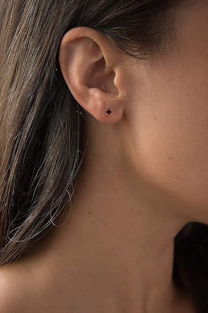 Ruby Runde Stud Øreringe