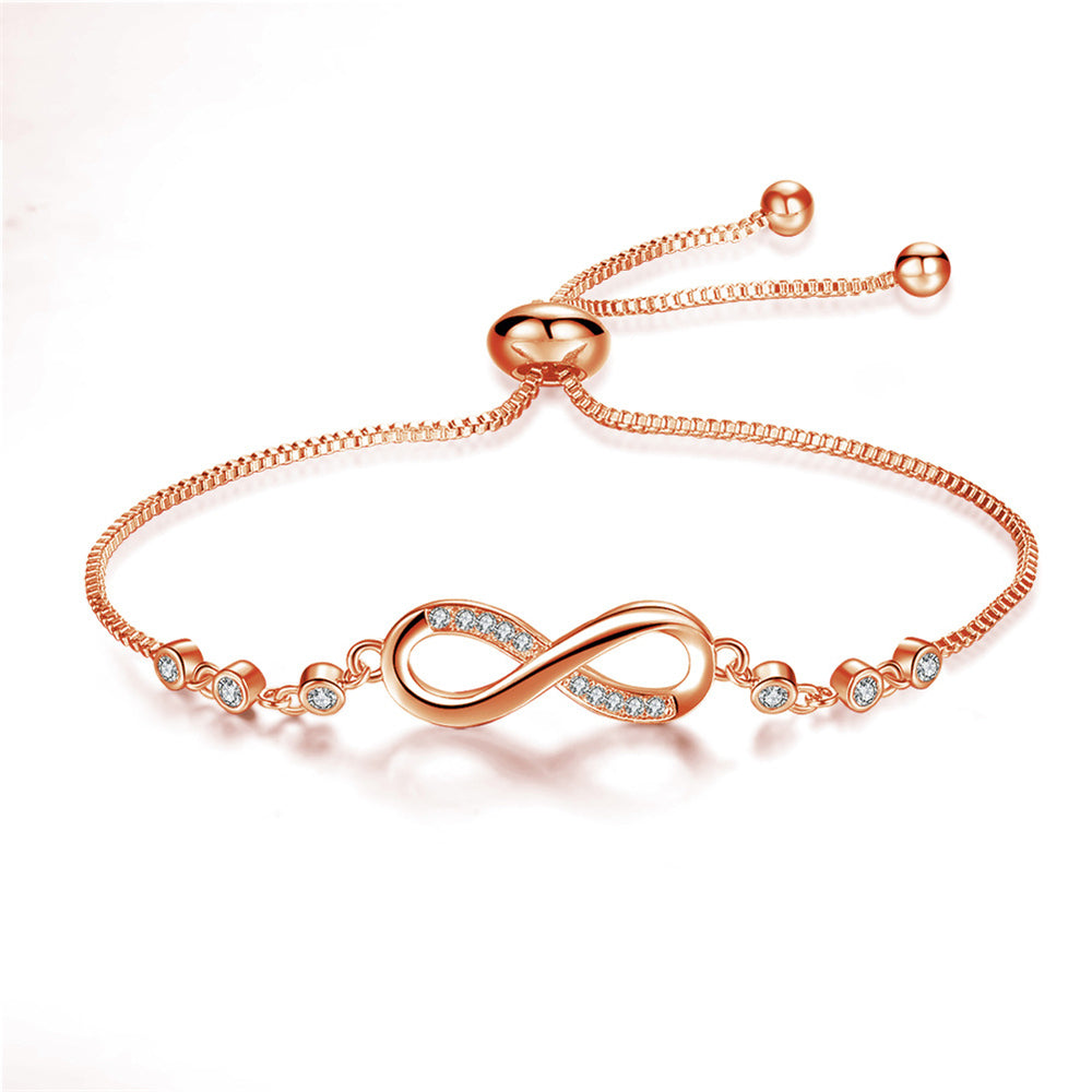 Elegant Sølv Uendelighed Armbånd