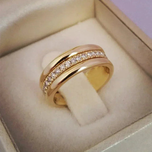 Dobbelt Ring med Indlagt Zirconia