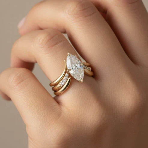 Drop Crown Guld Ring