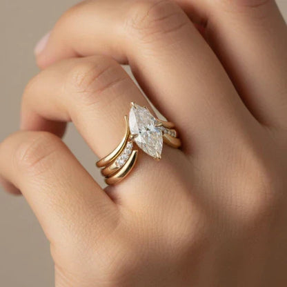 Drop Crown Guld Ring