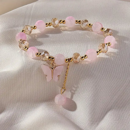 Smuk Sommerfugle Perle Stretch Armbånd