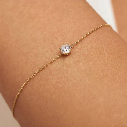 Cléa Armbånd med Moissanitsten | Guld
