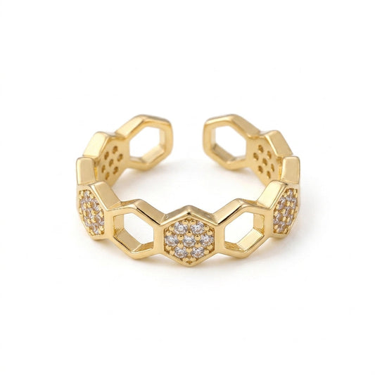 Glas Bikube Ring | Guld