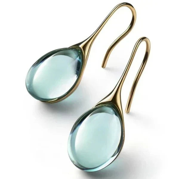 1+1 Tilbud: Aurora Ocean Beach Wave Ring + Krystal dråbeøreringe i guld og sølv