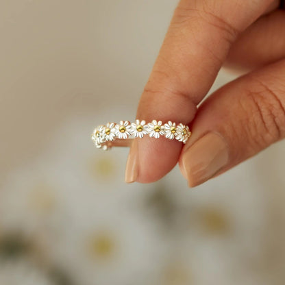 Sølv Floral Ring