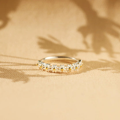 Sølv Floral Ring