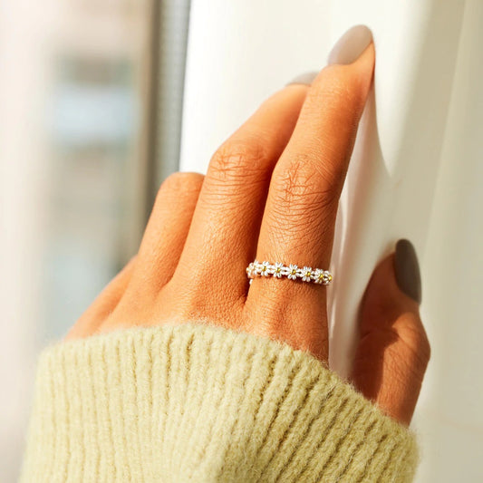 Sølv Floral Ring