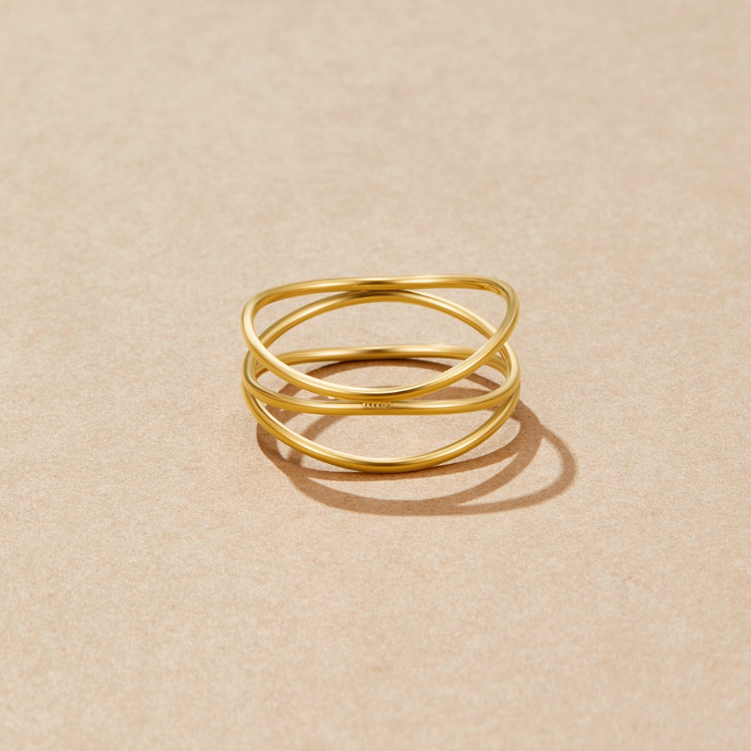 Guld Minimalistisk Wrap Ring