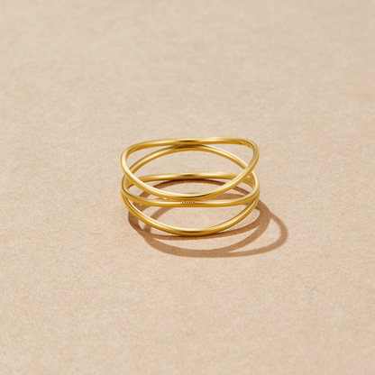 Guld Minimalistisk Wrap Ring
