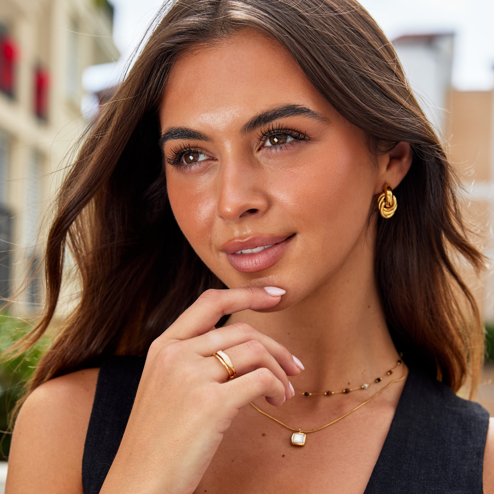 Guld Skulpturel Wrap Ring