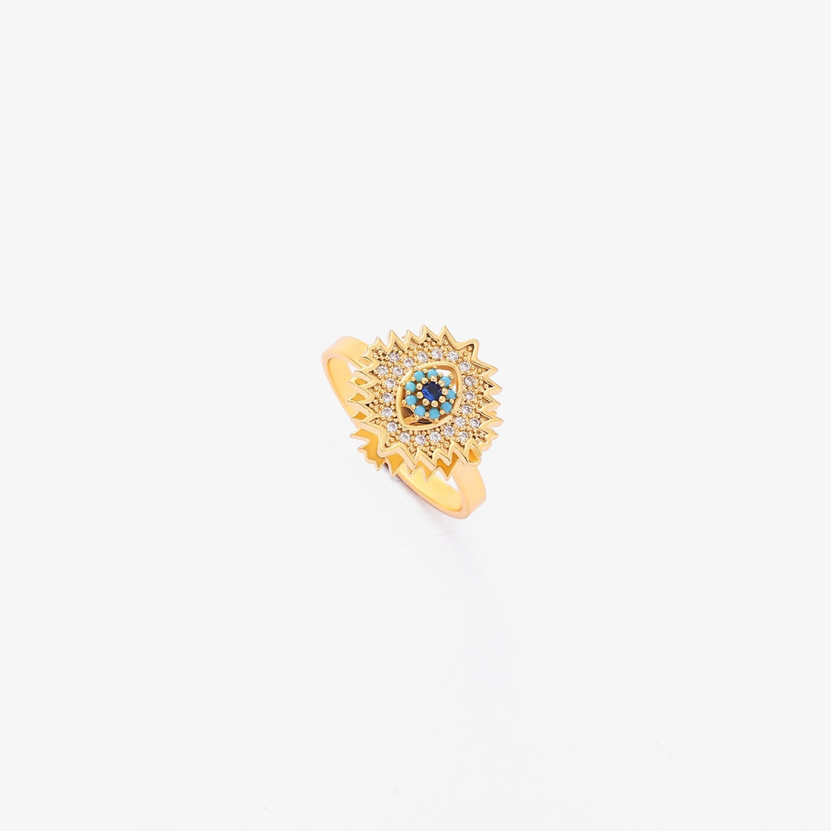 Sapphire Sunburst Rotationsring | Guld