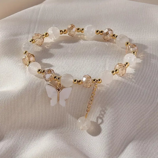 Smuk Sommerfugle Perle Stretch Armbånd
