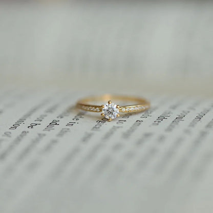 Zara Zirkonring | 925 sterlingsølv, forgyldt