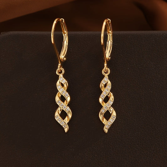 Ava Aretes Shimmer Twist | Oro