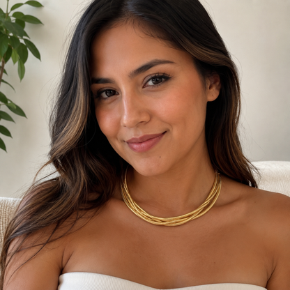 Tre-Lags Halskæde | Guld
