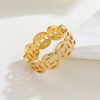 Ella Klassisk Mønster Ring | Guld