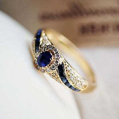 Guld Safir Ring