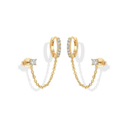 Adella Aretes de Cadena | Guld