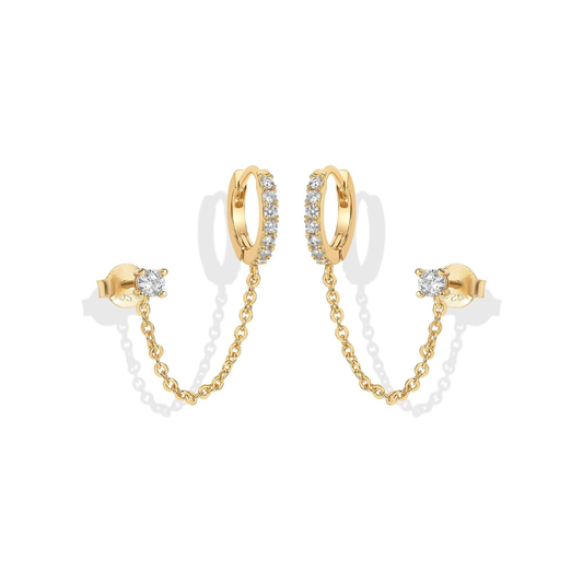 Adella Aretes de Cadena | Guld