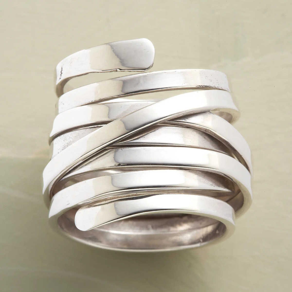 Sølv Multi Band Wrap Ring