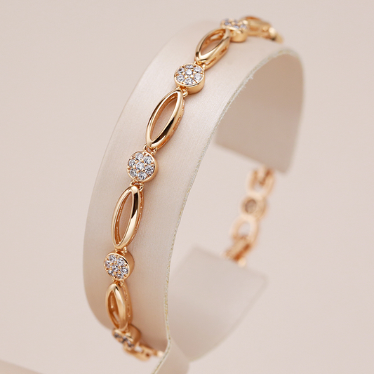 Elegant guldbelagt zirkonia armbånd