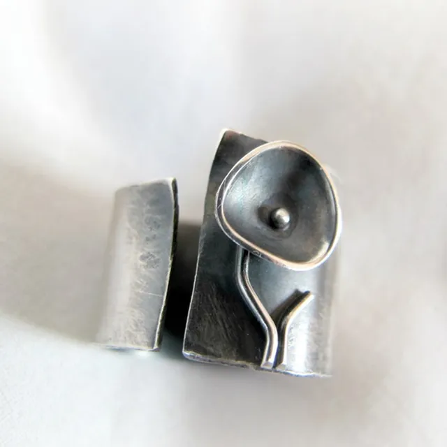 Vintage Ring i Mørkt Sølv