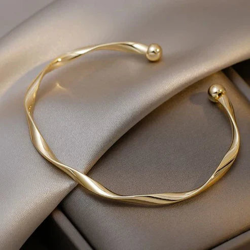 Elegant Guld Åben Armbånd