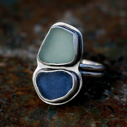 Vintage Stein Sølv Ring