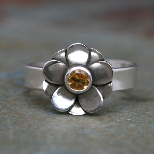 Vintage Sølv Daisy Ring