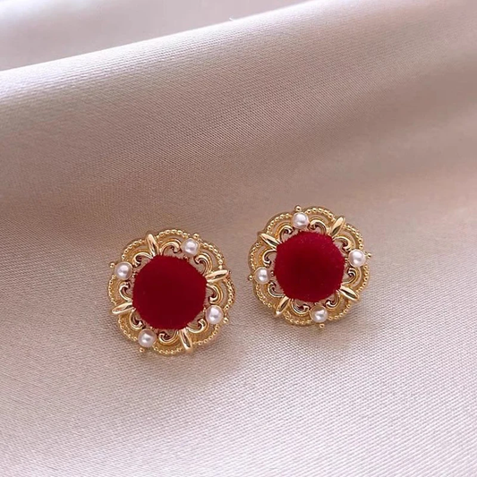 Elegante runde øreringe lavet af rosaguld