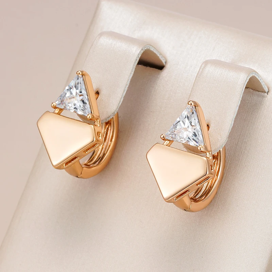 Elegant Skinnende Blonde Øreringe i Guld