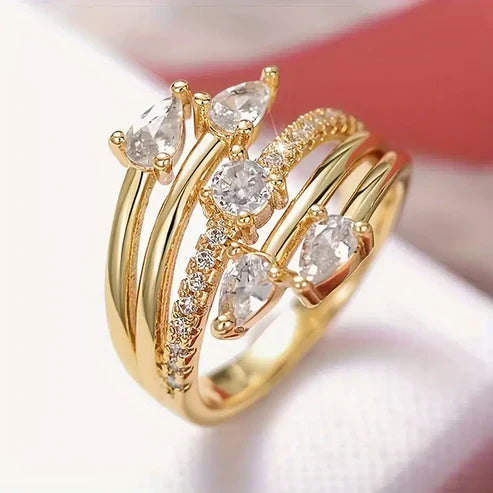 Zirkonia Brilliance Guld Ring