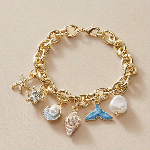 Ocean Skaller Gyldne Armbånd