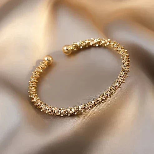 Åben Guld Lys Armring